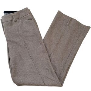 Express Design Studio Women's Size 2 Editor Brown Pleated Metallic Dress Pants